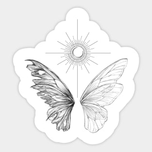 Yin Yang Butterfly Sticker